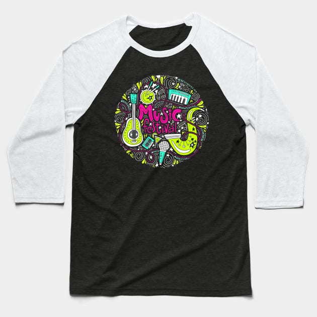 music festival Baseball T-Shirt by Favete